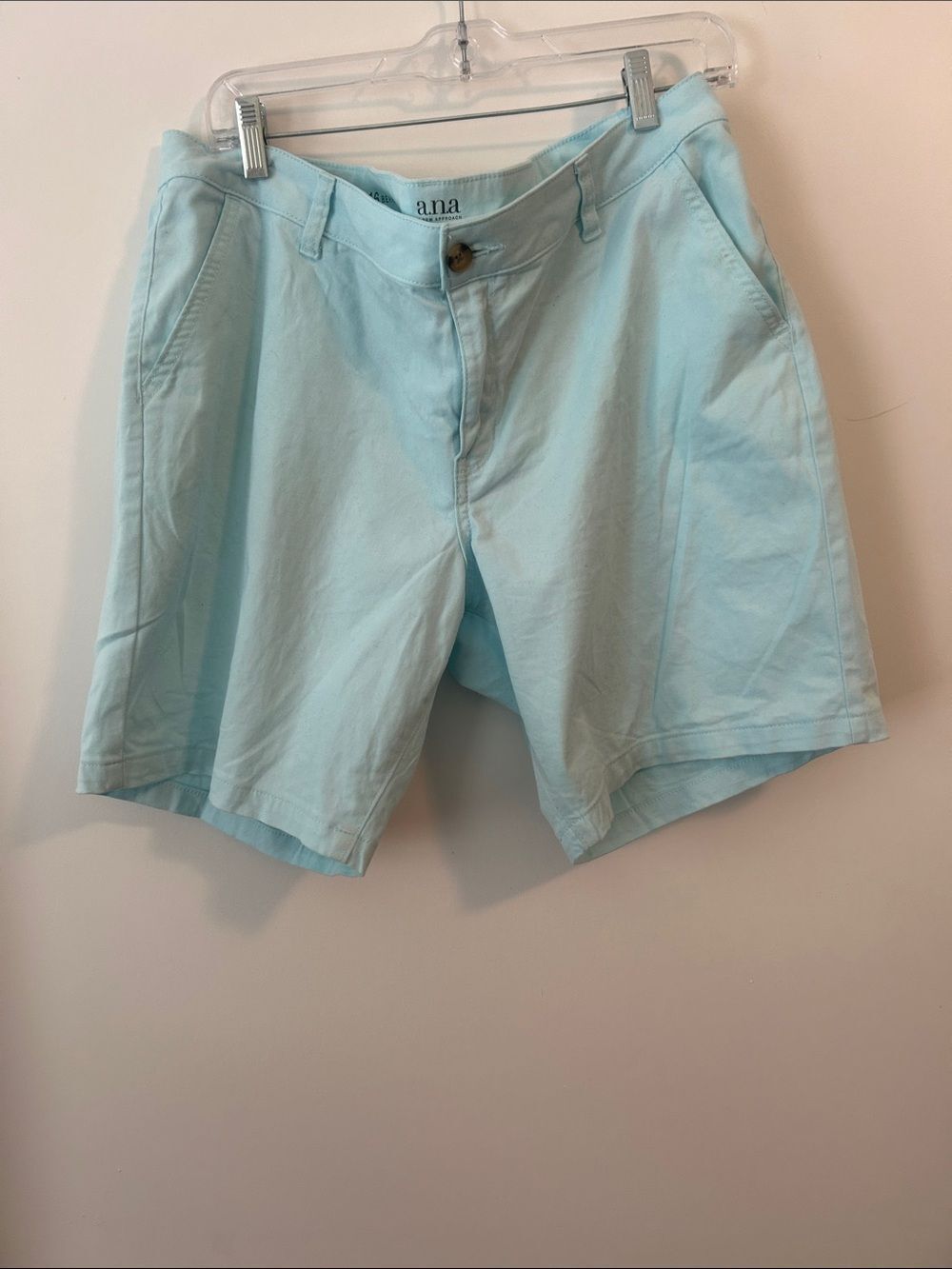 a.n.a Women's Pale Aqua Cotton Bermuda Shorts